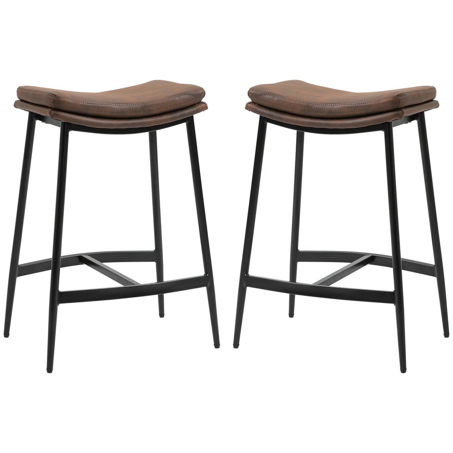 Industrial Bar Stools Set of 2 Kitchen Stools for Dining Room Kitchen