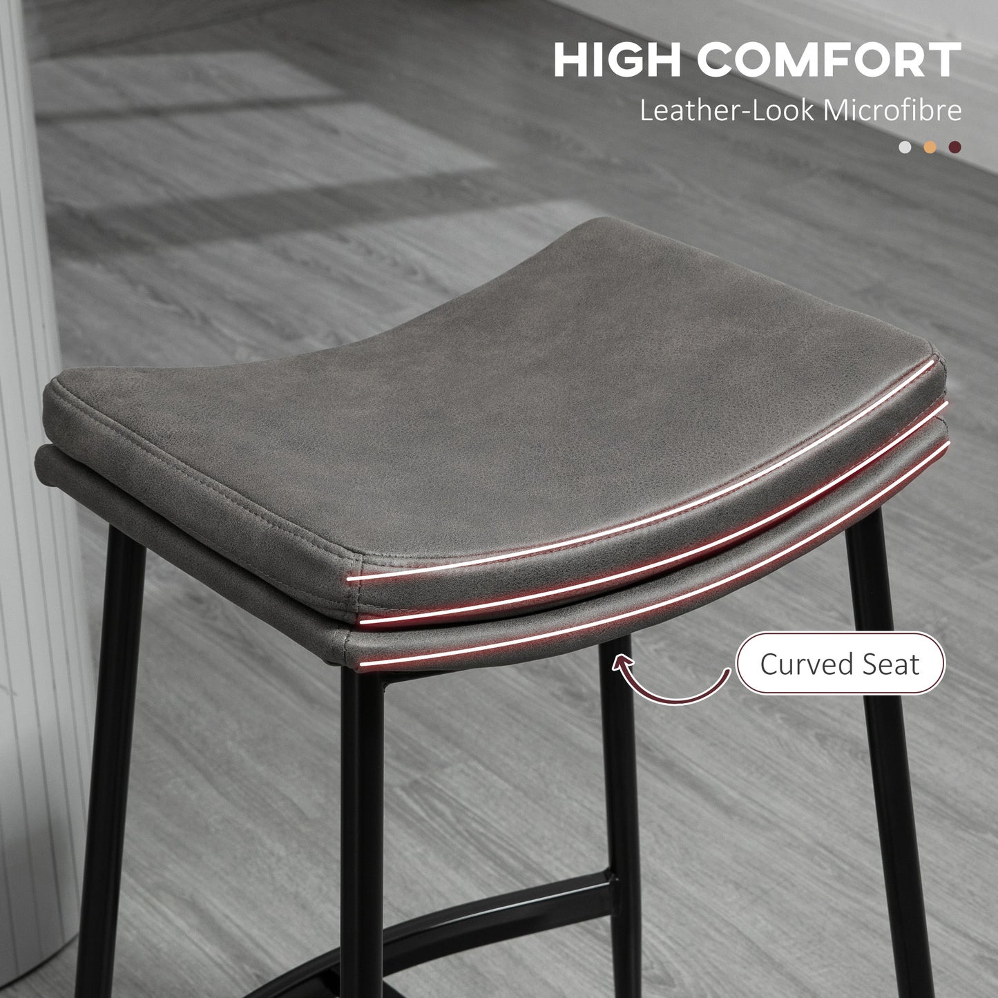 Industrial Bar Stools Set of 2 Kitchen Stools for Dining Room Kitchen