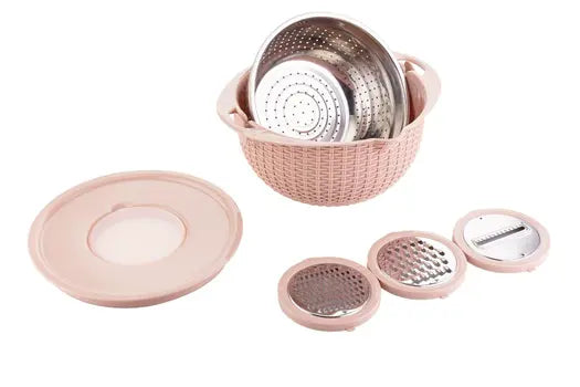 Multifunctional Colander Set – Stackable Strainers & Bowls for Washing, Draining & Mixing