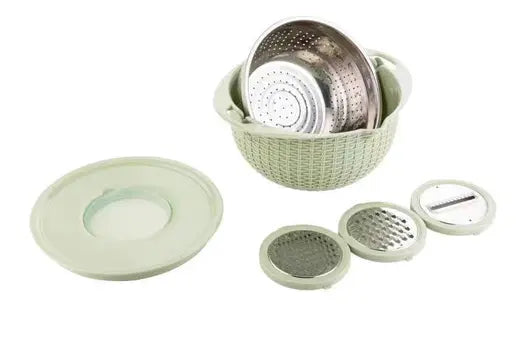 Multifunctional Colander Set – Stackable Strainers & Bowls for Washing, Draining & Mixing