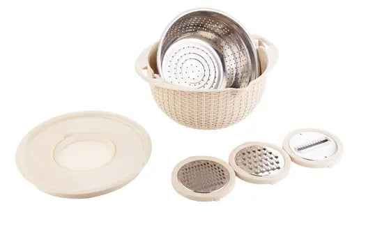 Multifunctional Colander Set – Stackable Strainers & Bowls for Washing, Draining & Mixing