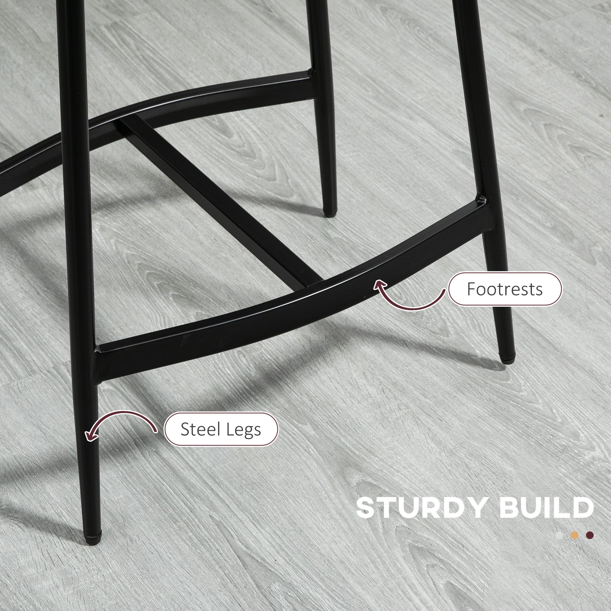 Industrial Bar Stools Set of 2 Kitchen Stools for Dining Room Kitchen