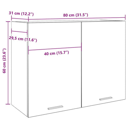 Hanging Cabinet Lyon Concrete Grey 80X31X60 Cm Engineered Wood