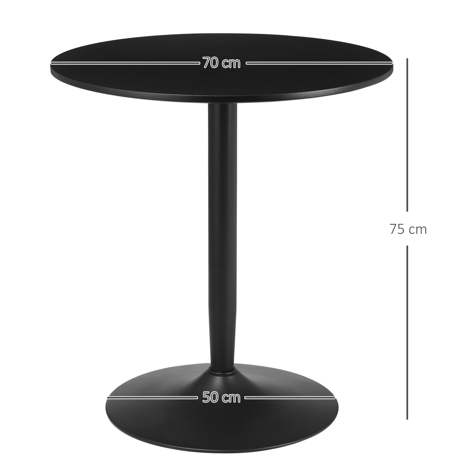 Round Dining Table, Modern Kitchen Table with Steel Base