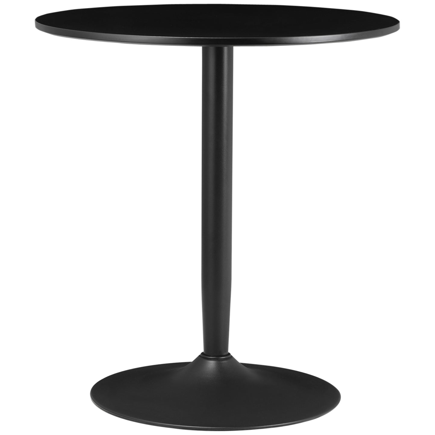 Round Dining Table, Modern Kitchen Table with Steel Base