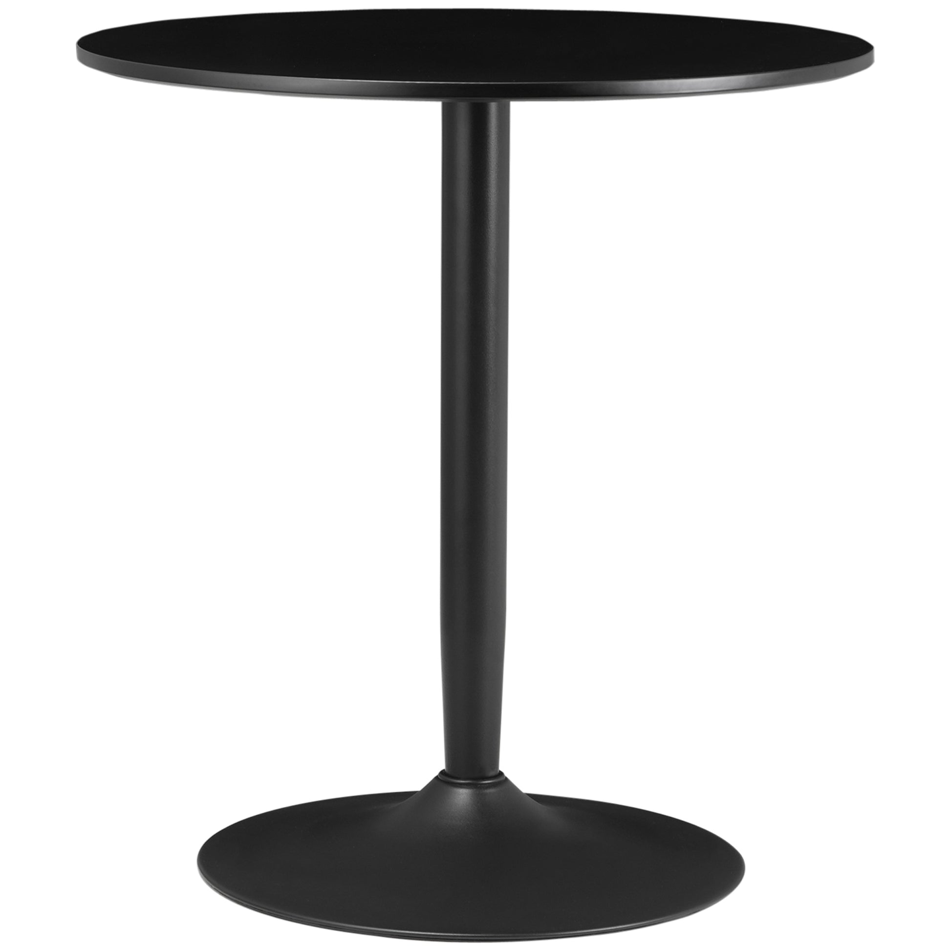 Round Dining Table, Modern Kitchen Table with Steel Base
