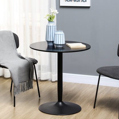 Round Dining Table, Modern Kitchen Table with Steel Base