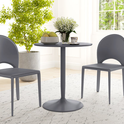 Round Dining Table, Modern Kitchen Table with Steel Base