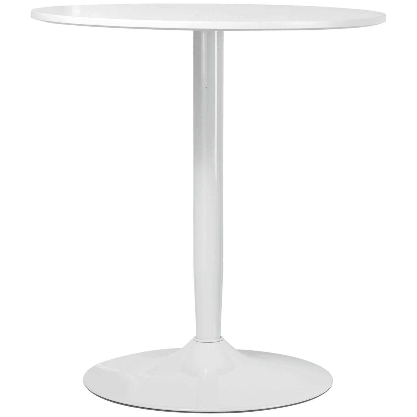 Round Dining Table, Modern Kitchen Table with Steel Base