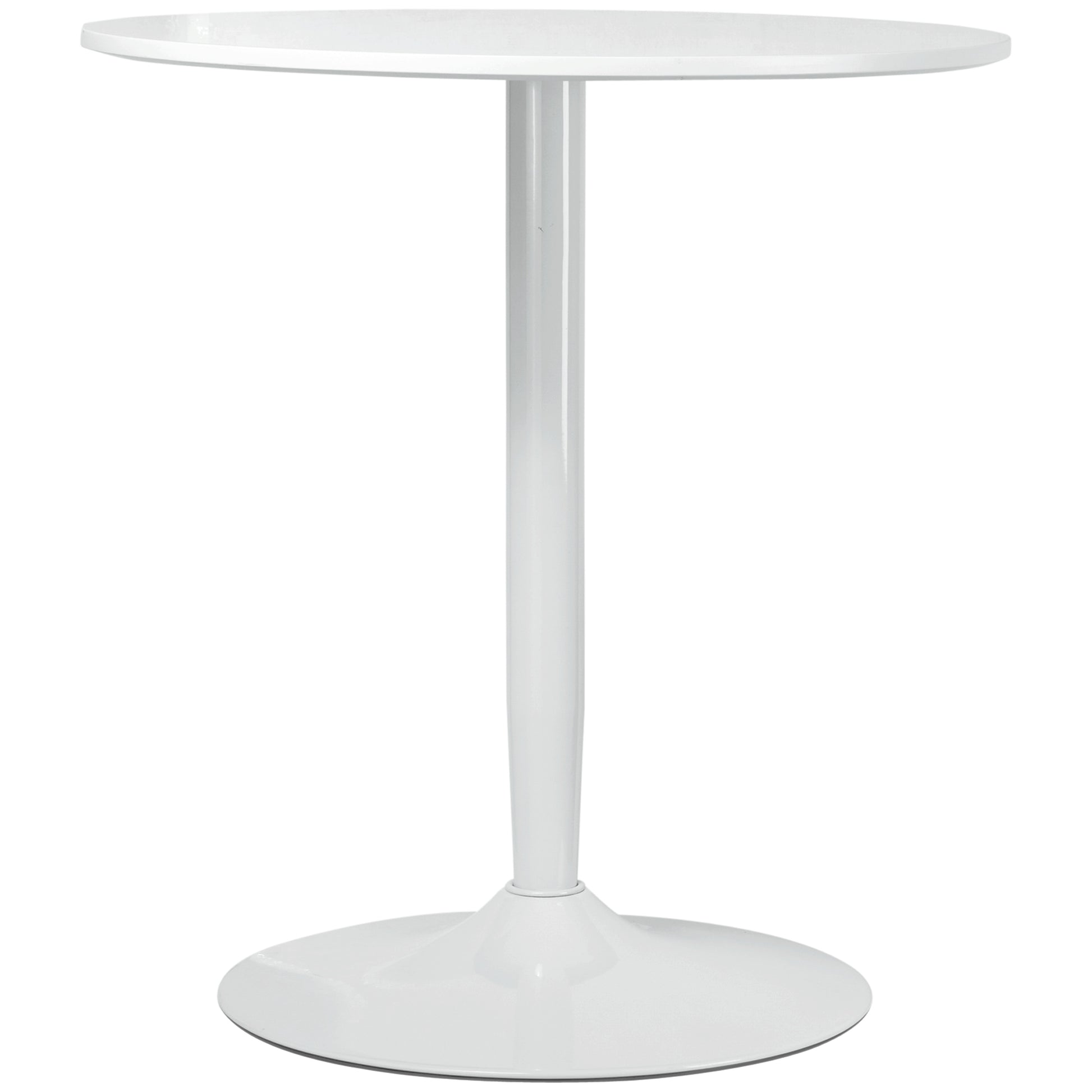 Round Dining Table, Modern Kitchen Table with Steel Base