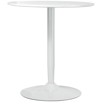 Round Dining Table, Modern Kitchen Table with Steel Base