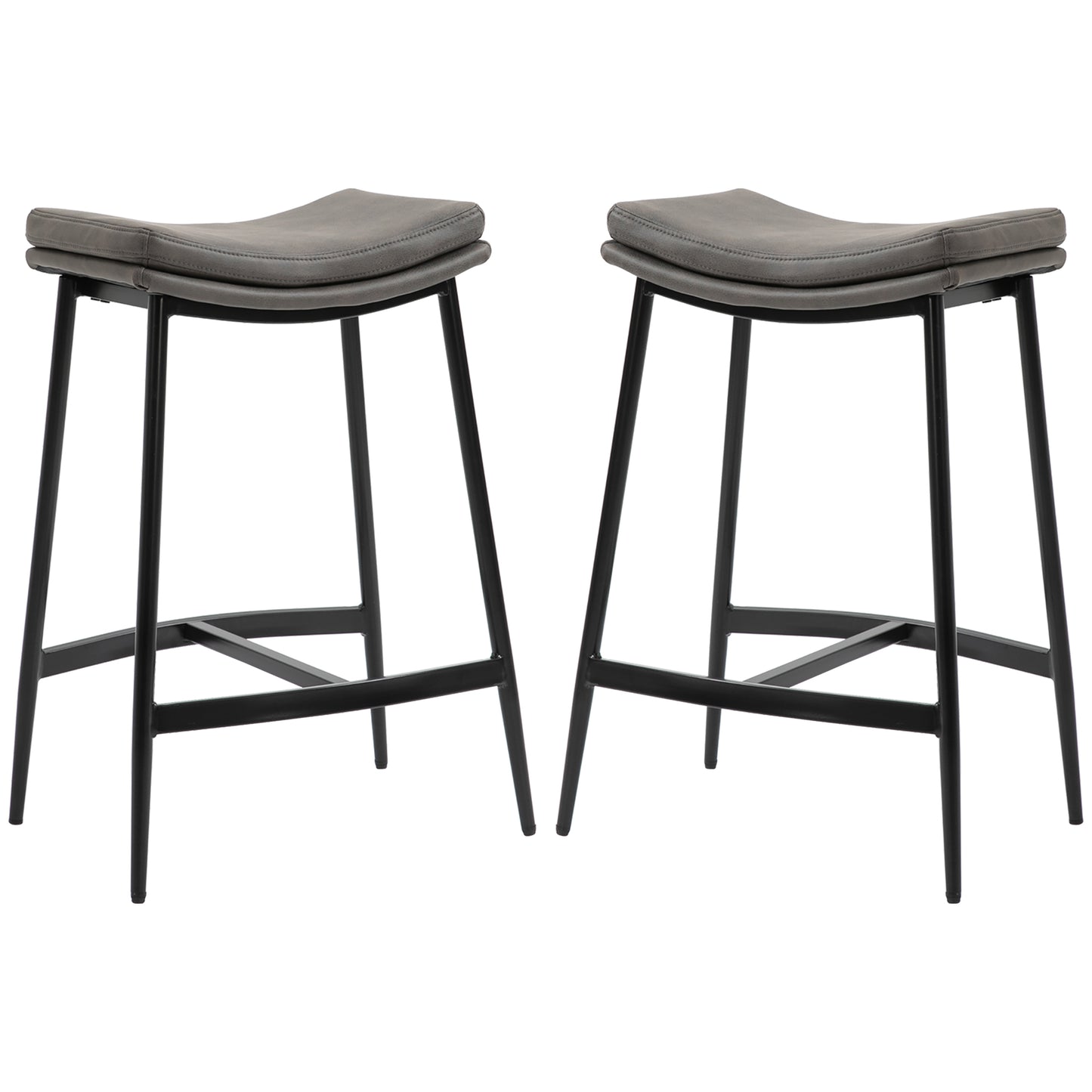 Industrial Bar Stools Set of 2 Kitchen Stools for Dining Room Kitchen