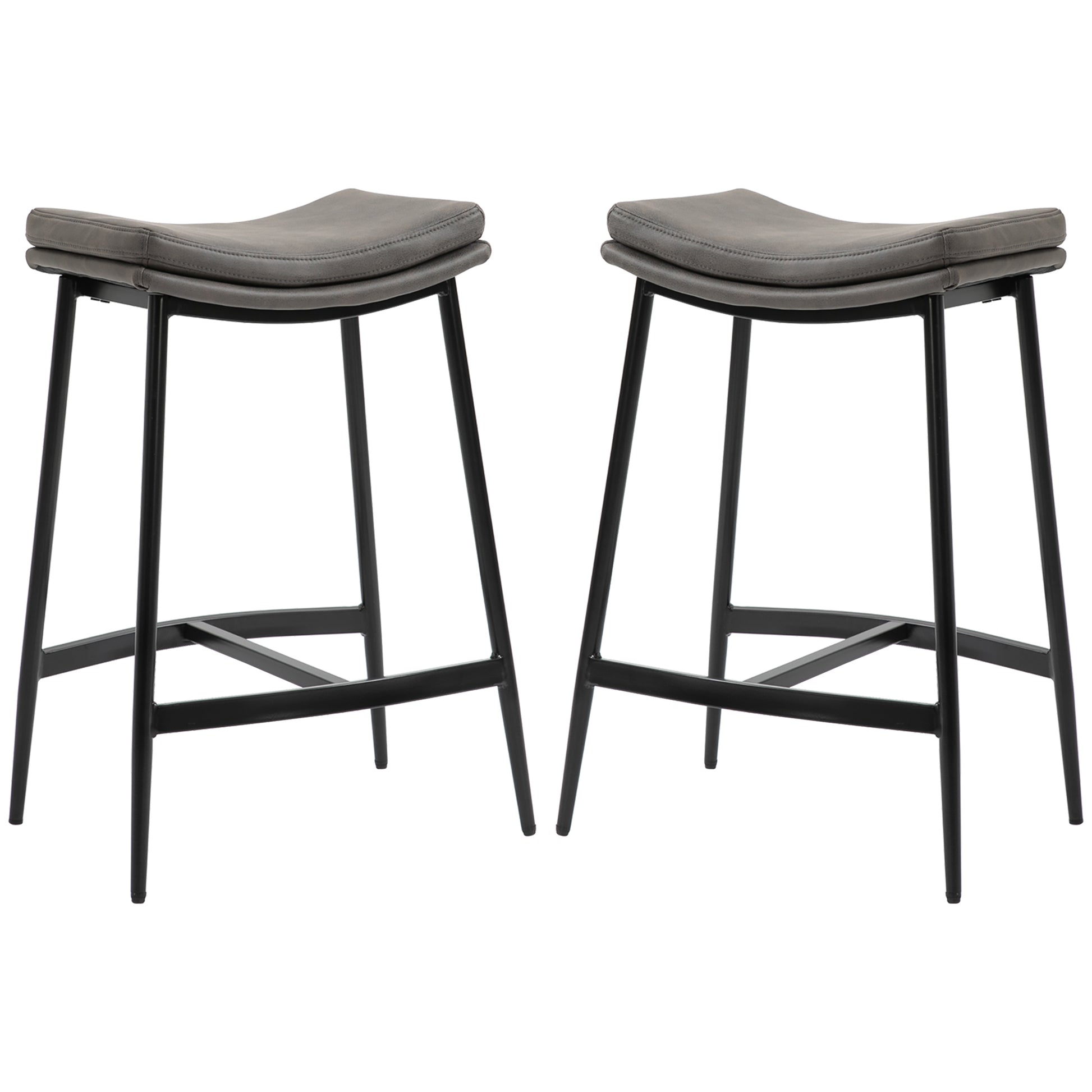 Industrial Bar Stools Set of 2 Kitchen Stools for Dining Room Kitchen