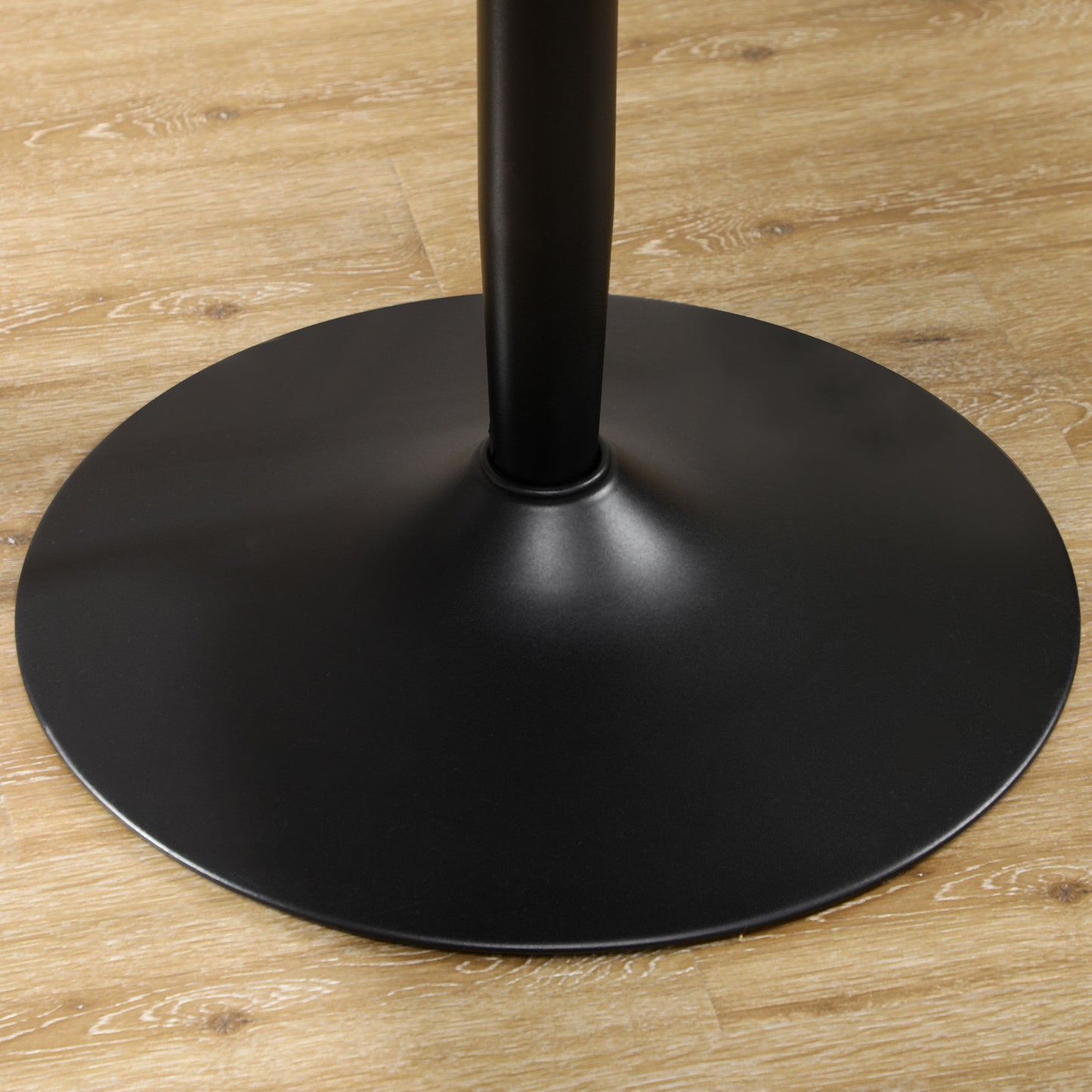 Round Dining Table, Modern Kitchen Table with Steel Base