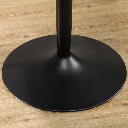 Round Dining Table, Modern Kitchen Table with Steel Base