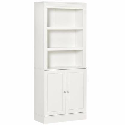 Modern Kitchen Cupboard, Storage Cabinet with Adjustable Shelves, White