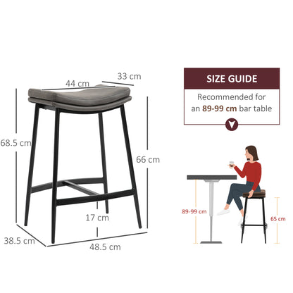 Industrial Bar Stools Set of 2 Kitchen Stools for Dining Room Kitchen