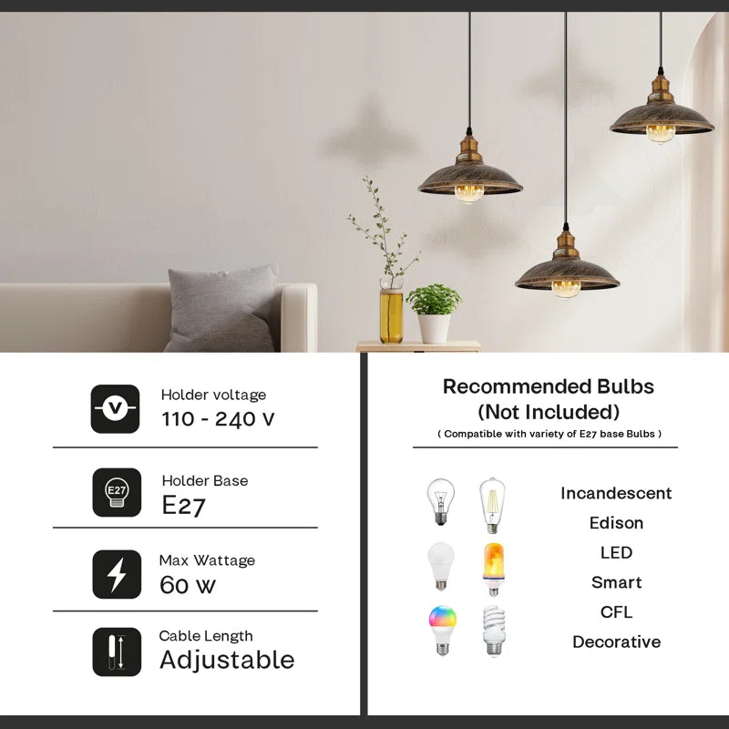 Garr 3 - Light Kitchen Island Pendant