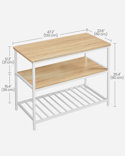 Ladue 120Cm W Stainless Steel Kitchen Island