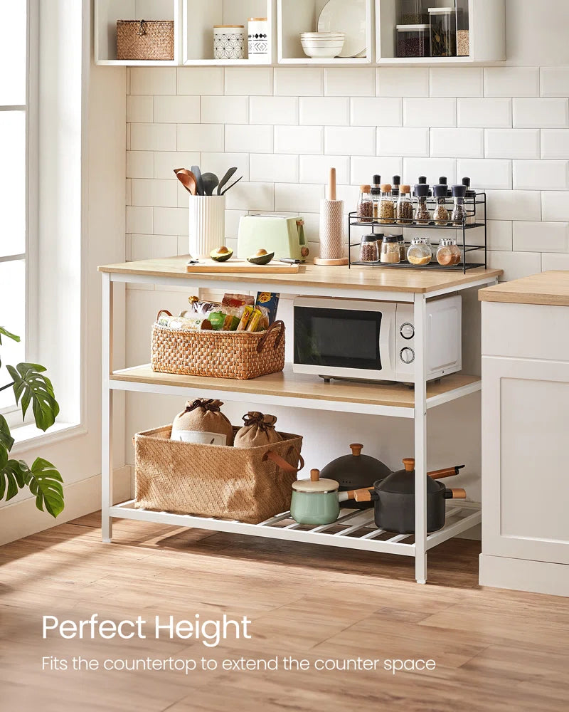 Ladue 120Cm W Stainless Steel Kitchen Island