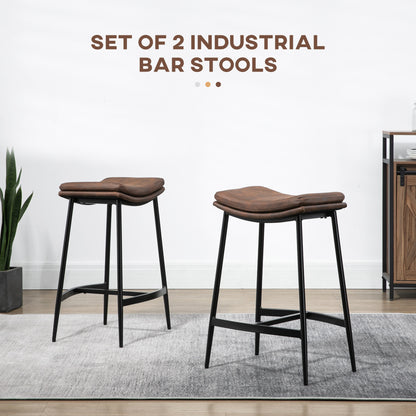 Industrial Bar Stools Set of 2 Kitchen Stools for Dining Room Kitchen