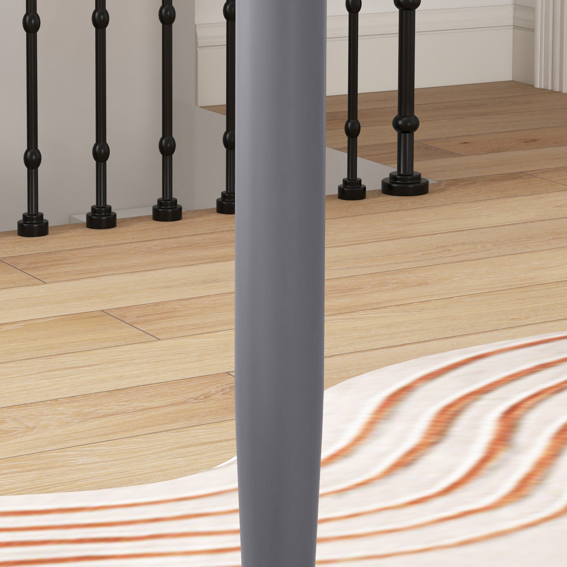 Round Dining Table, Modern Kitchen Table with Steel Base
