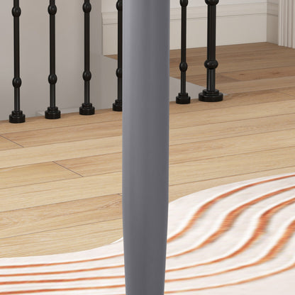 Round Dining Table, Modern Kitchen Table with Steel Base