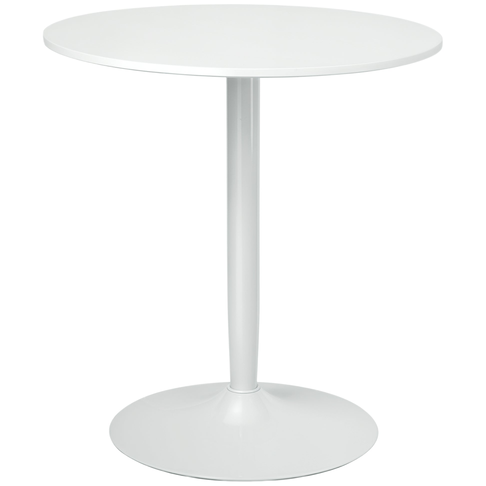 Round Dining Table, Modern Kitchen Table with Steel Base