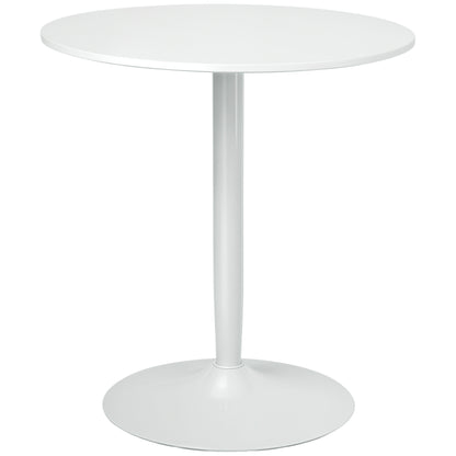 Round Dining Table, Modern Kitchen Table with Steel Base
