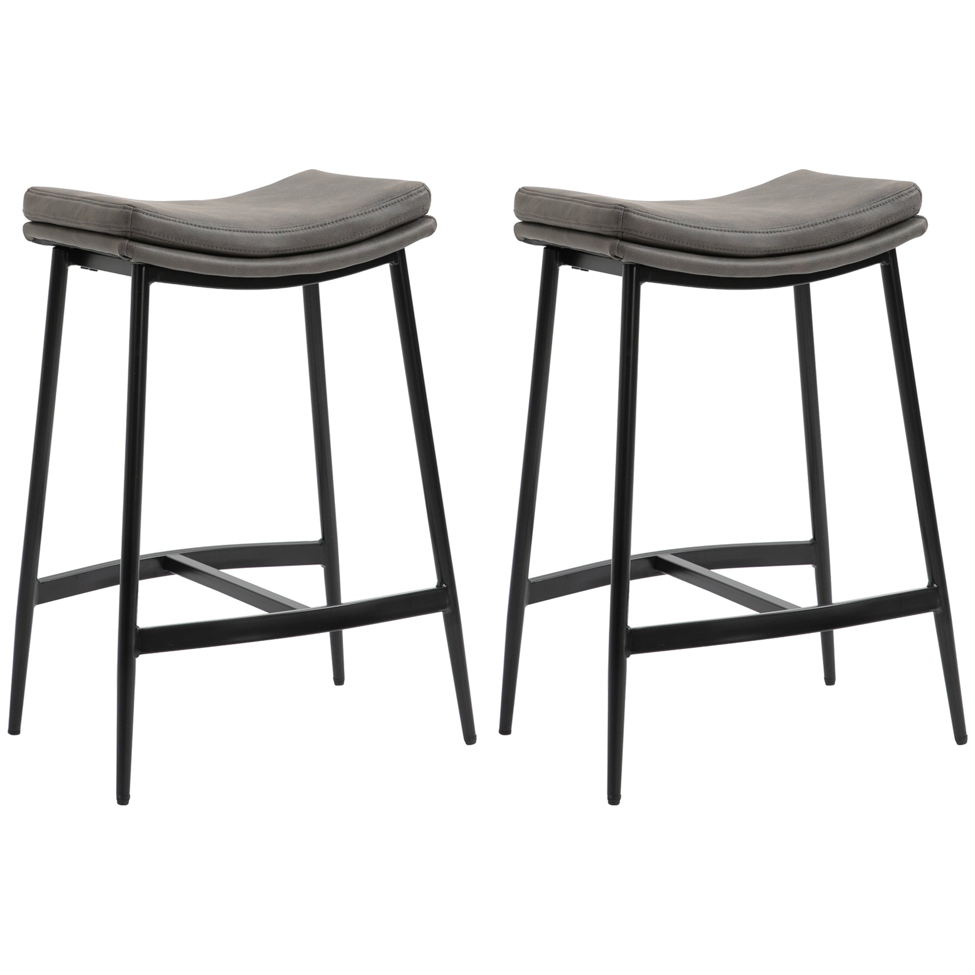 Industrial Bar Stools Set of 2 Kitchen Stools for Dining Room Kitchen