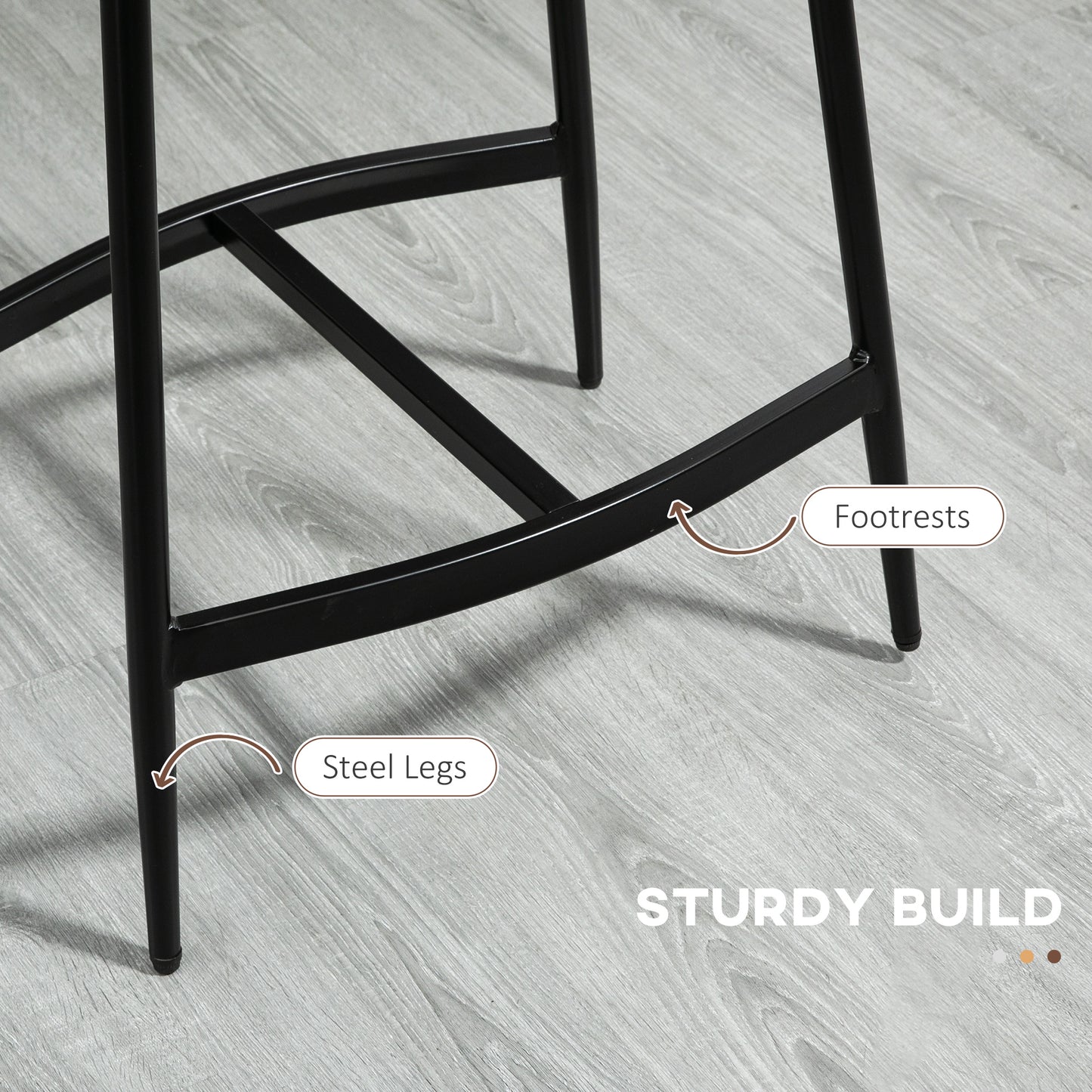 Industrial Bar Stools Set of 2 Kitchen Stools for Dining Room Kitchen