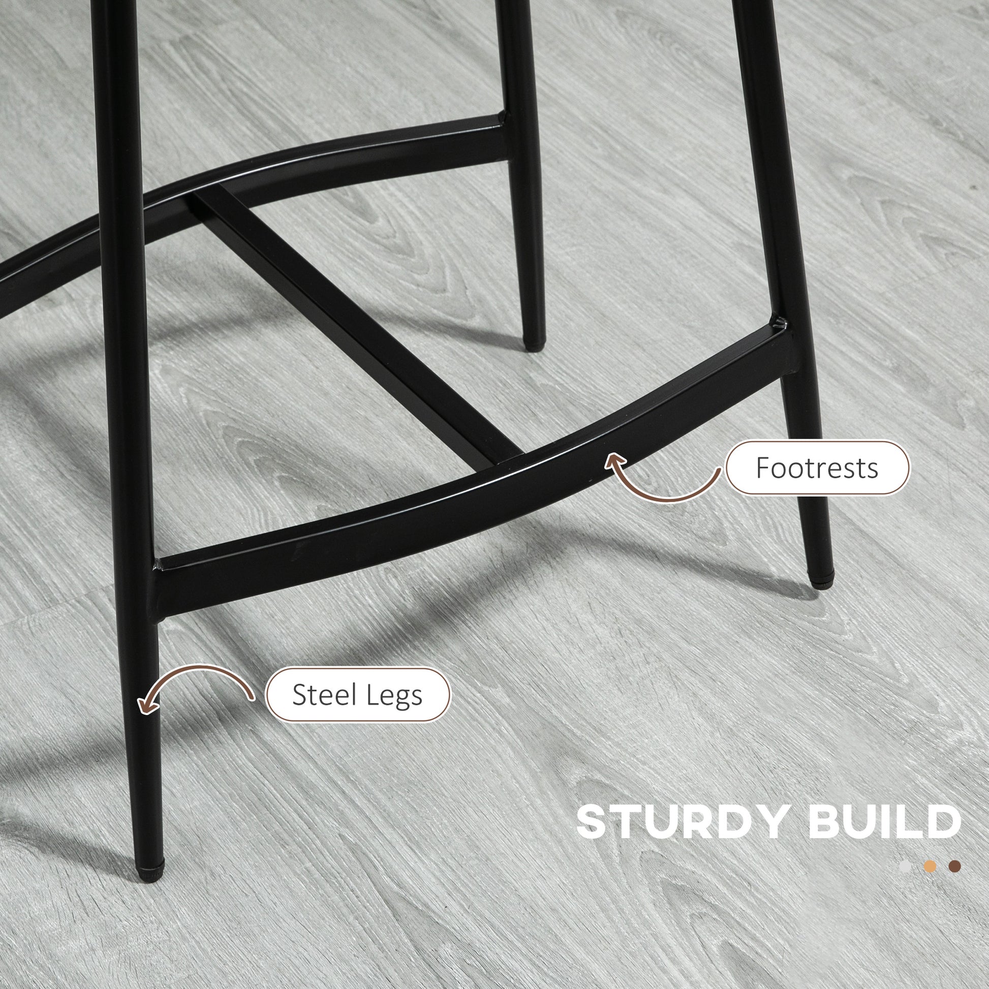 Industrial Bar Stools Set of 2 Kitchen Stools for Dining Room Kitchen