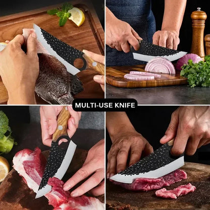 Hand-Forged Stainless Steel Chef Knife – With Protective Cover-2