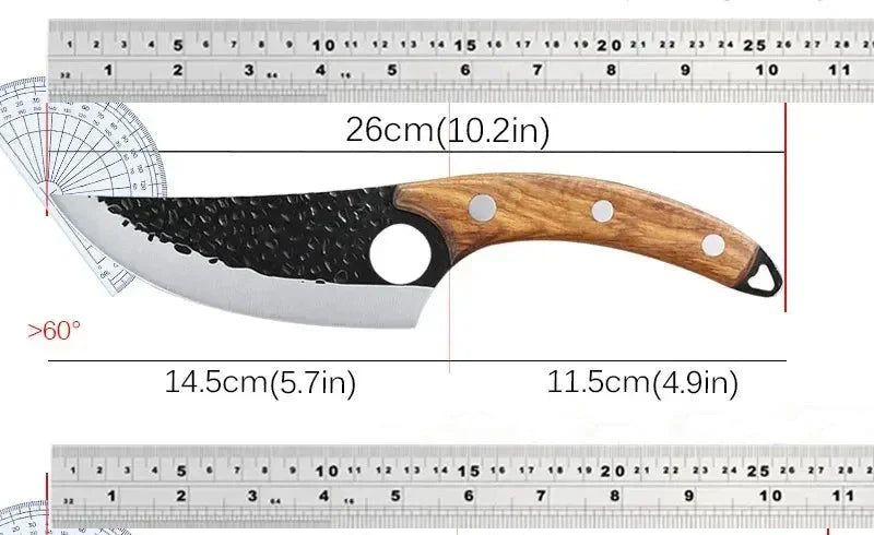 Hand-Forged Stainless Steel Chef Knife – With Protective Cover-1
