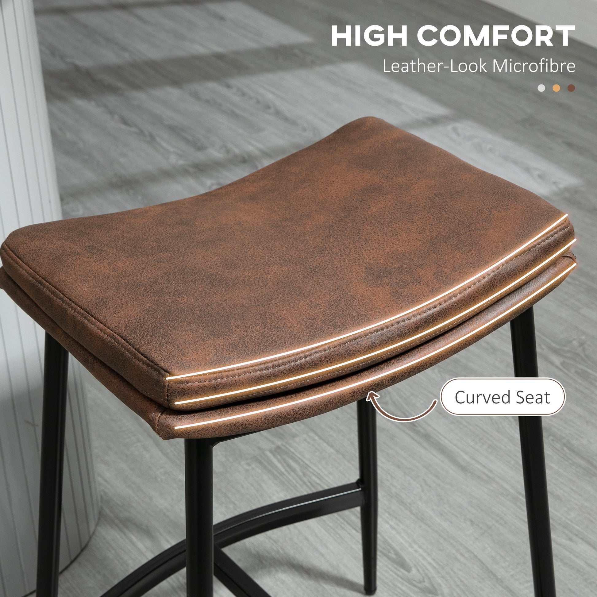 Industrial Bar Stools Set of 2 Kitchen Stools for Dining Room Kitchen
