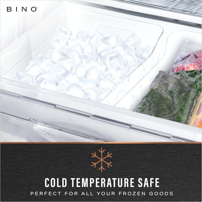 | Plastic Storage Bins, Large - 2 Pack, Clear | the SOHO COLLECTION | Pantry Organizers and Storage Containers | Fridge Organizer Bins | Kitchen Cabinet Organizer | Medicine Cabinet Bin