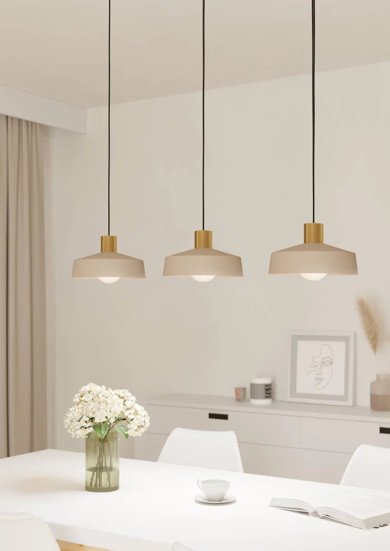 Espere 3 - Light Sand Coloured Kitchen Island Pendant