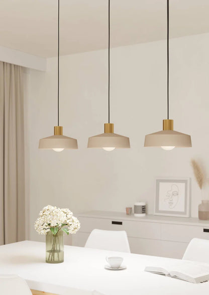 Espere 3 - Light Sand Coloured Kitchen Island Pendant