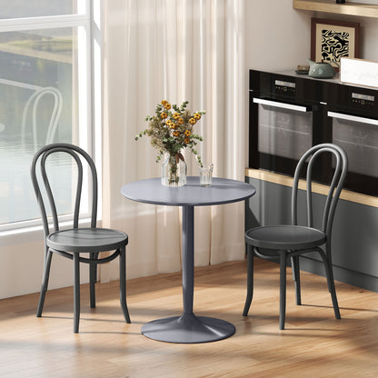 Round Dining Table, Modern Kitchen Table with Steel Base