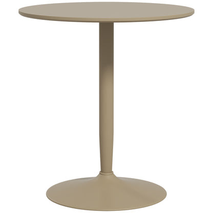 Round Dining Table, Modern Kitchen Table with Steel Base