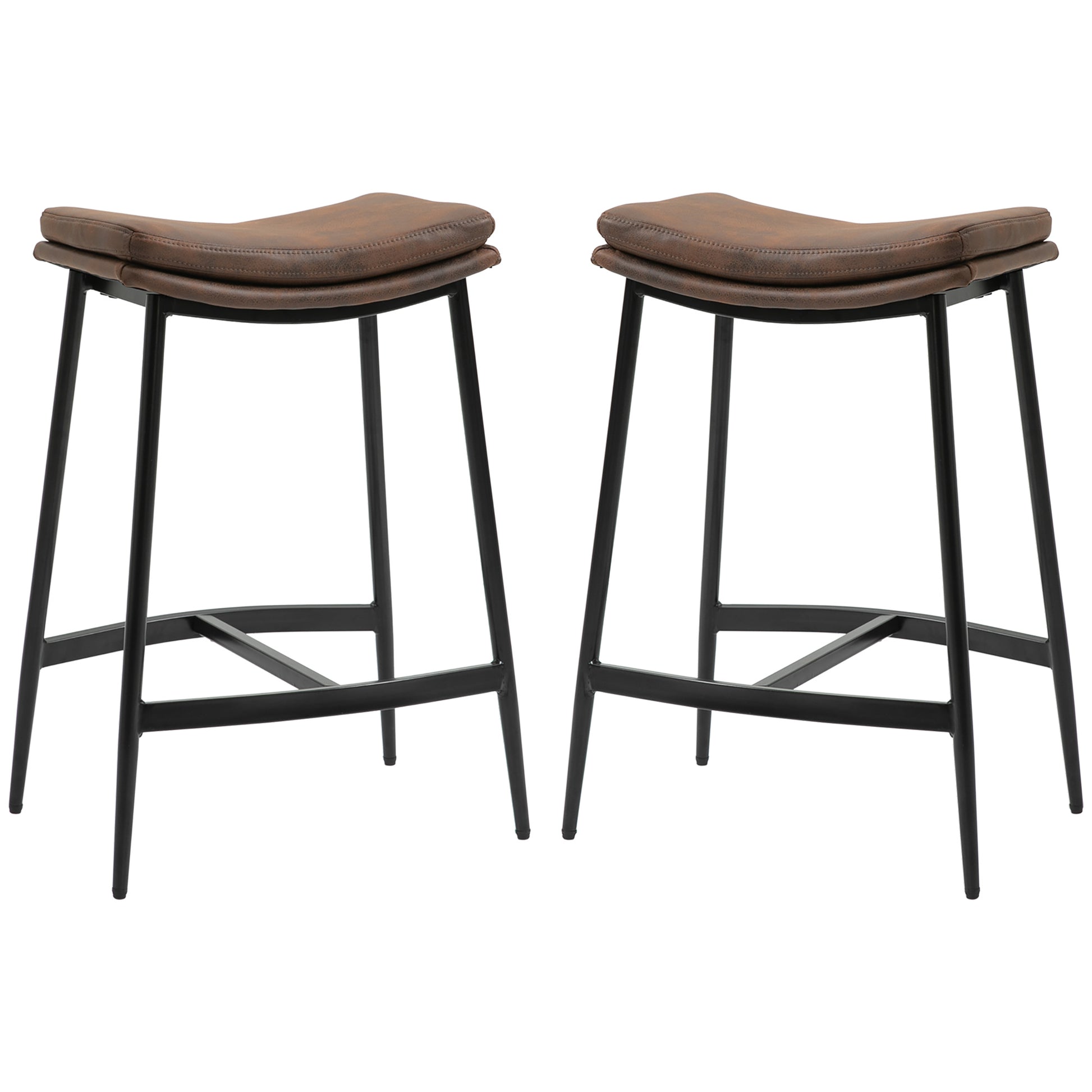 Industrial Bar Stools Set of 2 Kitchen Stools for Dining Room Kitchen