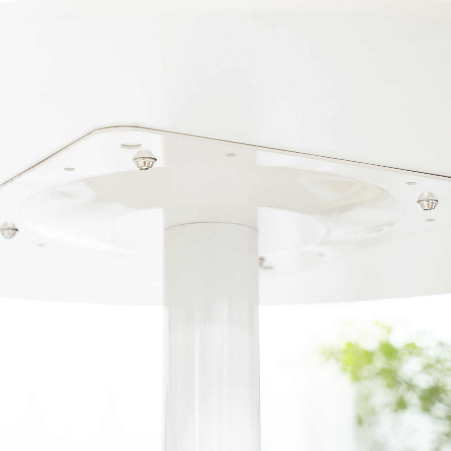 Round Dining Table, Modern Kitchen Table with Steel Base
