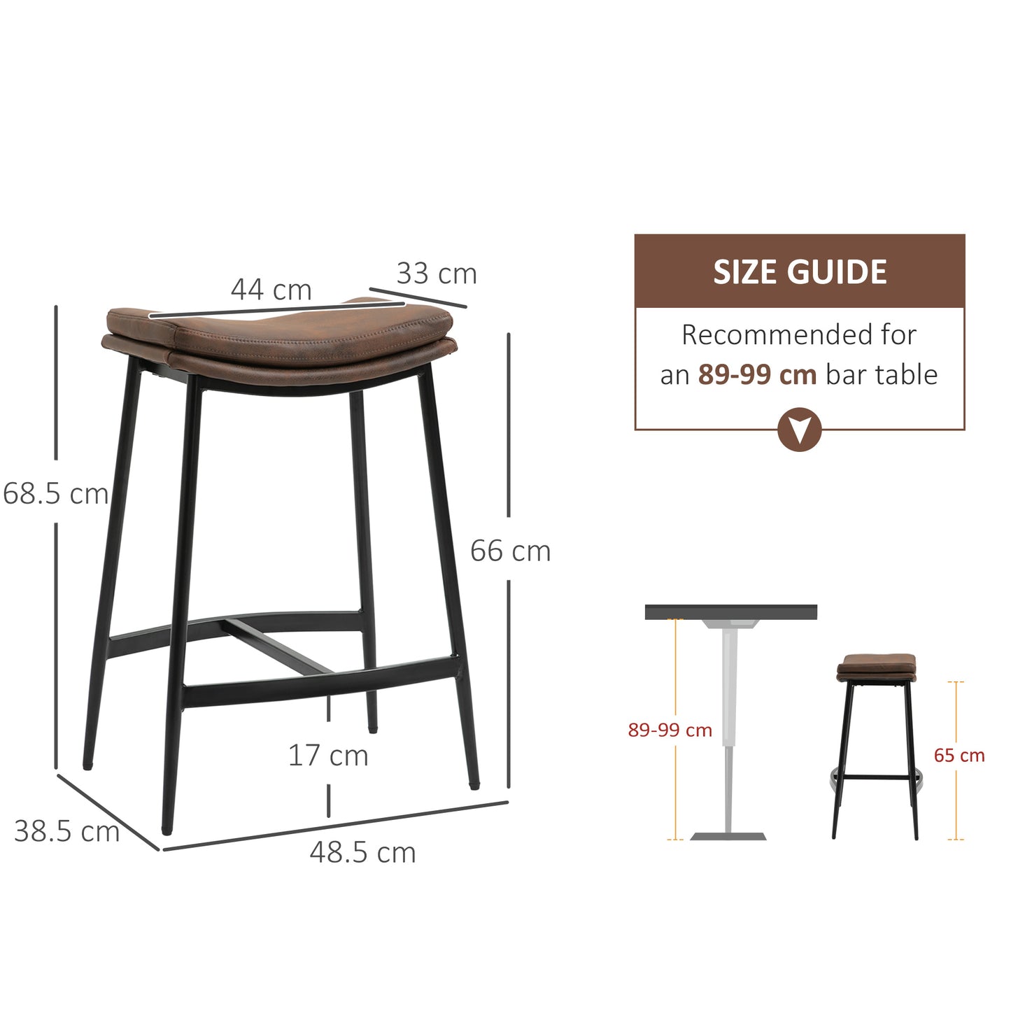 Industrial Bar Stools Set of 2 Kitchen Stools for Dining Room Kitchen