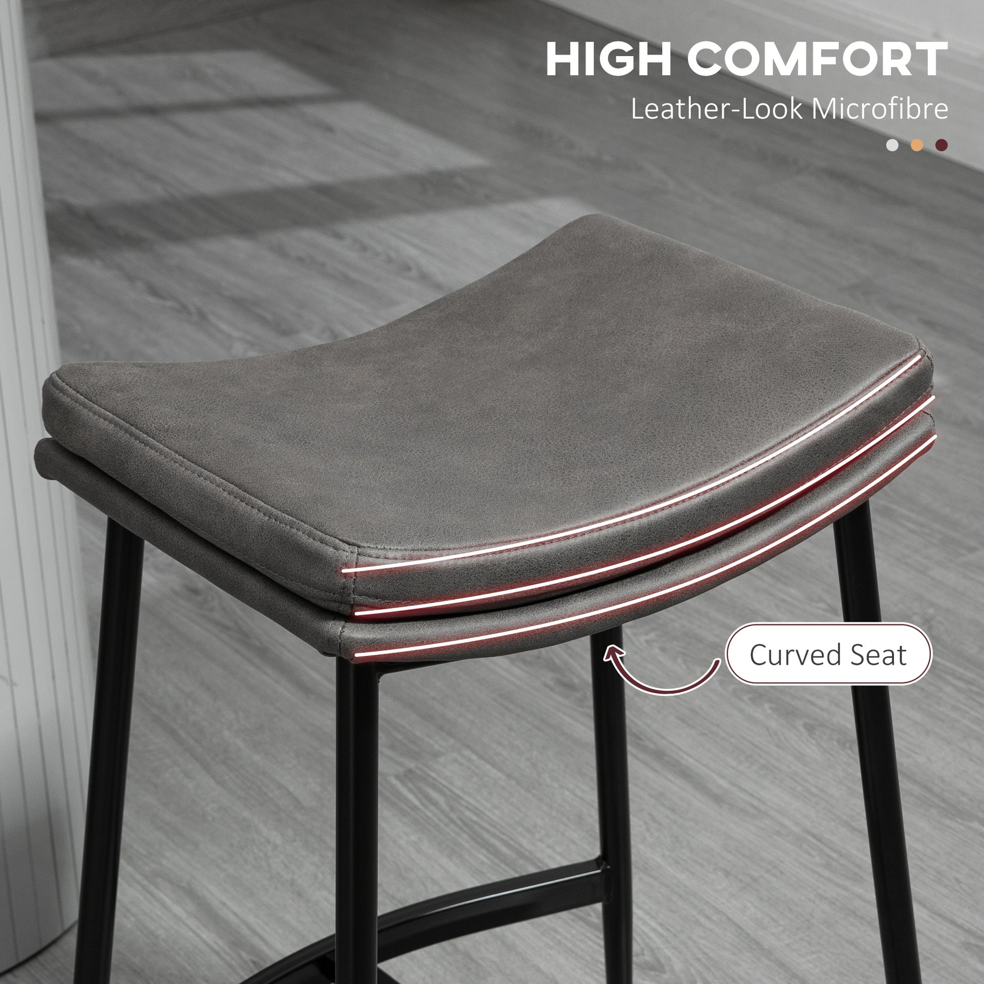Industrial Bar Stools Set of 2 Kitchen Stools for Dining Room Kitchen