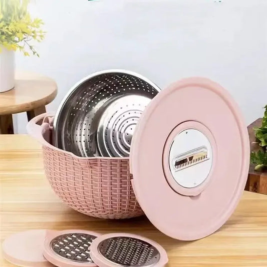 Multifunctional Colander Set – Stackable Strainers & Bowls for Washing, Draining & Mixing