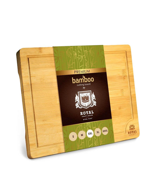 Large Bamboo Cutting Board – Durable Wooden Chopping Board for Kitchen & Food Prep