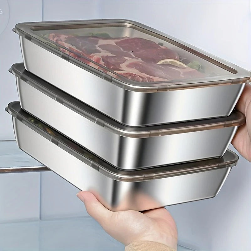 Leak-Proof Stainless Steel Food Storage Containers – Reusable Lunch Boxes for Meal Prep