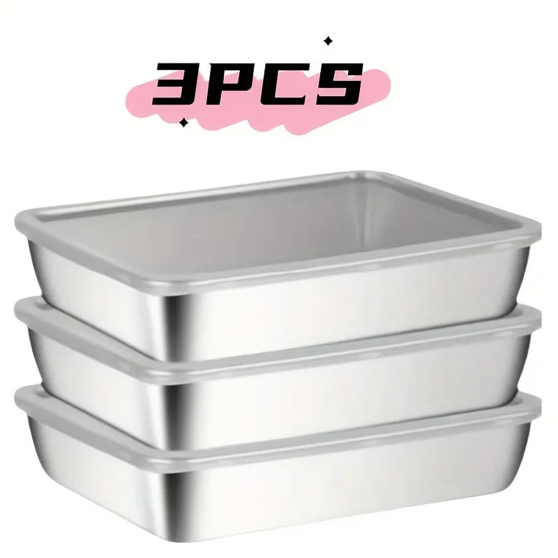 Leak-Proof Stainless Steel Food Storage Containers – Reusable Lunch Boxes for Meal Prep