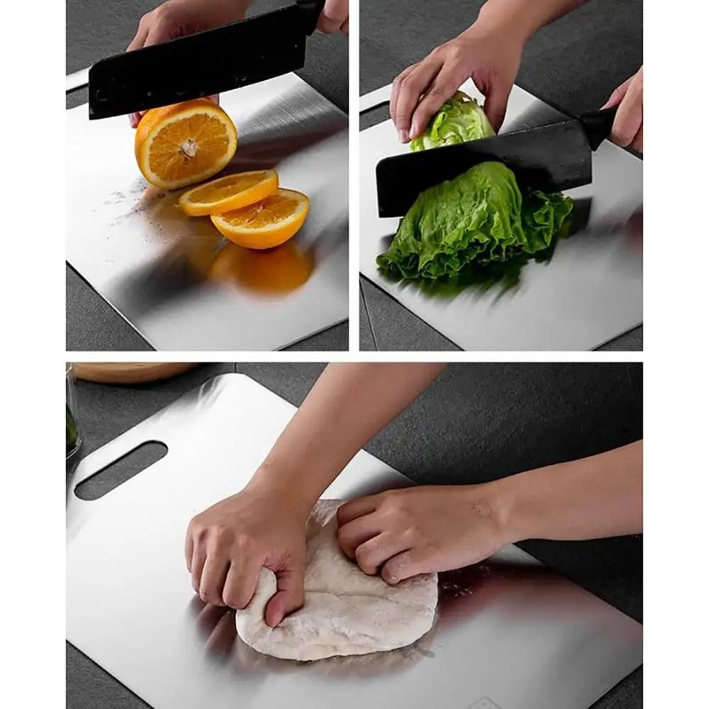 Titanium Stainless Steel Cutting Board – Durable, Hygienic & Knife-Friendly Chopping Board