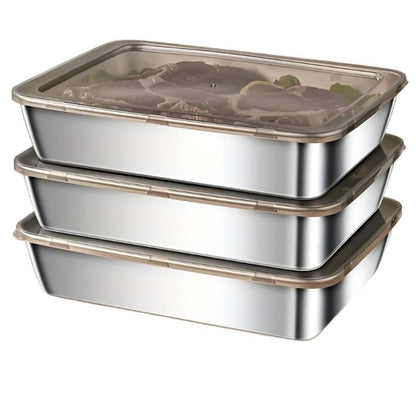 Leak-Proof Stainless Steel Food Storage Containers – Reusable Lunch Boxes for Meal Prep